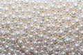 Pearl background. Texture from beads of white pearls Royalty Free Stock Photo