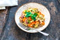 Pearl barley and bacon cassarole Royalty Free Stock Photo