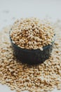Pearl barley grain seeds.