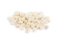 Pearl barley on white background Royalty Free Stock Photo