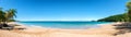 pearl beach , Guadeloupe, French West Indies, panoramic view Royalty Free Stock Photo