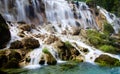 Pearl Beach Waterfall in jiuzhaigou, World Natural Heritage Royalty Free Stock Photo