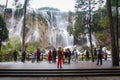 Pearl Beach Waterfall viewing platform in jiuzhaigou, World Natural Heritage Royalty Free Stock Photo