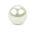 Pearl bead isolated on white background . Macro shot