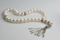 Pearl beads rosary Royalty Free Stock Photo