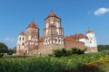 The pearl of Belarus - Mir castle ancient. Royalty Free Stock Photo