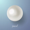 Pearl on blue background Royalty Free Stock Photo