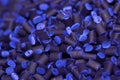 Pearl blue plastic particles