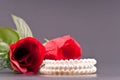 Pearl Bracelet with Roses Royalty Free Stock Photo
