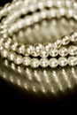 Pearl bracelet in sepia tone Royalty Free Stock Photo