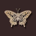 Pearl brooch butterfly