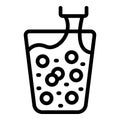 Pearl bubble tea shake icon outline vector. Asian tea smoothie drink Royalty Free Stock Photo