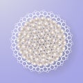 Pearl circle vintage background vector