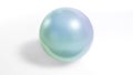 Pearl in 3D, realistic ball with iridescent texture and soft shadow