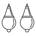 Pearl earrings icon, outline style