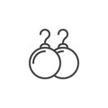 Pearl earrings outline icon