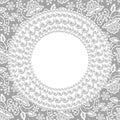 Pearl frame on lace background Royalty Free Stock Photo