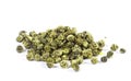 Pearl Green tea, loose leaf, isolated