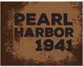 Pearl harbor 1941 icon with grunge background