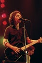 Pearl Jam , the singer of Pearl Jam, Eddie Vedder, during the concert