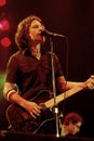 Pearl Jam , the singer of Pearl Jam, Eddie Vedder, during the concert