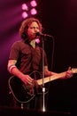 Pearl Jam , the singer of Pearl Jam, Eddie Vedder, during the concert