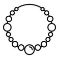 Pearl jeweler icon, outline style