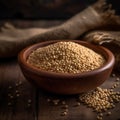 pearl millet on a wooden surface