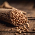 pearl millet on a wooden surface