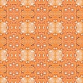Pearl mosaic orange floral pattern