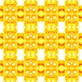 Pearl mosaic yellow floral pattern
