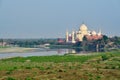 Taj Mahal viewed from Pearl Mosque in Agra Fort, Agra, Uttar Pradesh, India Royalty Free Stock Photo