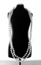 Pearl necklace on black mannequin Royalty Free Stock Photo