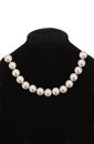 Pearl necklace on black mannequin Royalty Free Stock Photo