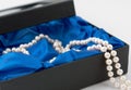 Pearl Necklace In A Gift Box Royalty Free Stock Photo