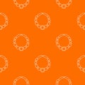 Pearl necklace pattern vector orange