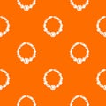 Pearl necklace pattern vector orange