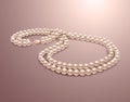 Pearl necklace realistic Royalty Free Stock Photo