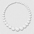 Pearl necklace on transparent background, stock illustration vector