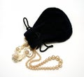 Pearl Necklaces in Bag Royalty Free Stock Photo