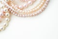 Pearl jewelry with copy space Royalty Free Stock Photo