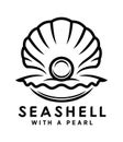 Seashell with pearl outline icon