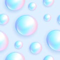 Pearl seamless pattern. Pearl beads in a light background. Royalty Free Stock Photo