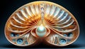 pearl in a shell sural image Royalty Free Stock Photo