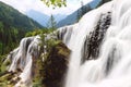 Pearl shoal waterfall jiuzhai valley summer Royalty Free Stock Photo