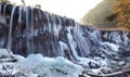 Pearl shoal waterfall jiuzhai valley winter Royalty Free Stock Photo