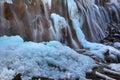 Pearl shoal waterfall jiuzhai valley winter Royalty Free Stock Photo