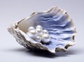 A pearl is stuck in an open oyster Royalty Free Stock Photo