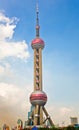 Pearl tower, Shanghai Royalty Free Stock Photo