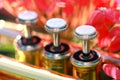 Pearl valves of a trumpet Royalty Free Stock Photo